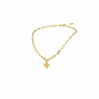 ZUQIETA Chunky Cross Necklace Paperclip Chain Vintage Statement Faith Pendant Women Gift
