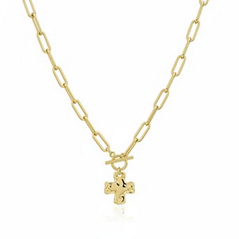 ZUQIETA Chunky Cross Necklace Paperclip Chain Vintage Statement Faith Pendant Women Gift