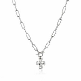 ZUQIETA Chunky Cross Necklace Paperclip Chain Vintage Statement Faith Pendant Women Gift