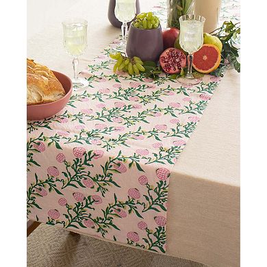 Rasa Pure Linen Hand Printed Table Runner