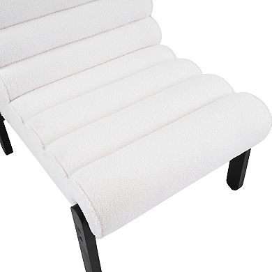 Trikiousd Accent Chair with Solid Wood Frame & Ergonomic Tiered Backrest