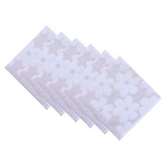 Flower Soft Absorbent Cotton Washcloth Floral Print Face Towels Reusable Towels for Bathroom 13"x13"