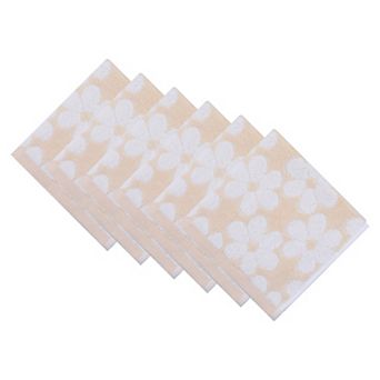 Flower Soft Absorbent Cotton Washcloth Floral Print Face Towels Reusable Towels for Bathroom 13"x13"