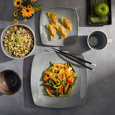 Gibson Elite Soho Lounge Square 16pc Dinnerware Set