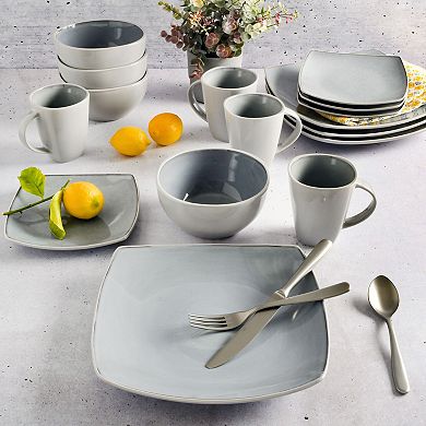 Gibson Elite Soho Lounge Square 16pc Dinnerware Set