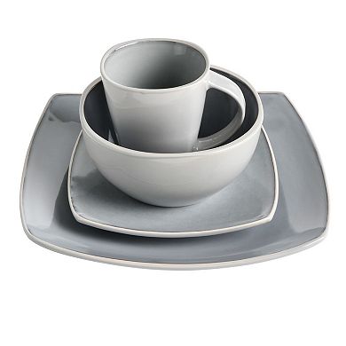 Gibson Elite Soho Lounge Square 16pc Dinnerware Set