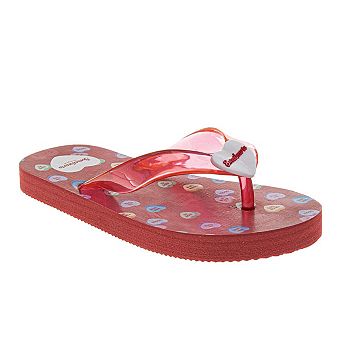 Josmo Licensed Sweethearts Girls' Red White Thong Sandals Flip Flops (Toddler / Little Kid)