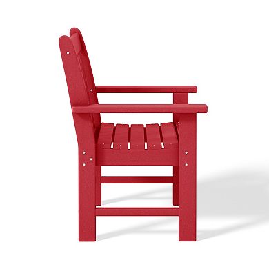 Outdoor Patio HDPE Adirondack Dining Arm Chairs (Set of 4)