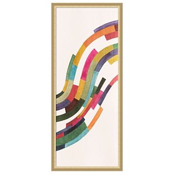 Amanti Art Framed Fabric Pinboard, Rainbow Brick Road II Printed Bulletin Board