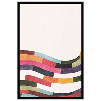 Amanti Art Framed Fabric Pinboard, Rainbow Brick Road II Printed Bulletin Board
