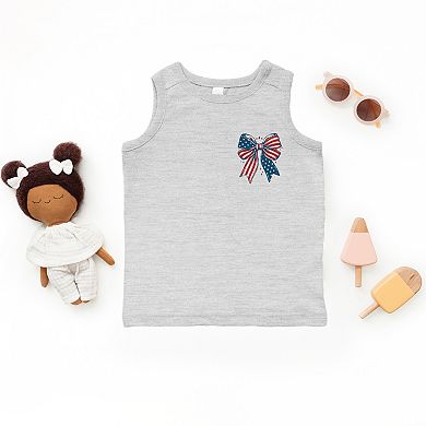 Patriotic Bow Stars - Toddler Graphic Tank