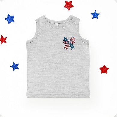 Patriotic Bow Stars - Toddler Graphic Tank