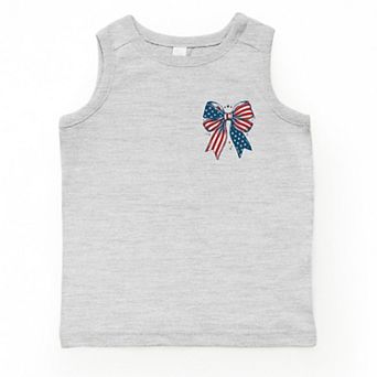 Patriotic Bow Stars - Toddler Graphic Tank