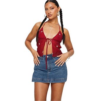 Women's Denim Mini Skorts Skirts Fashion Jean Skirts with Pockets