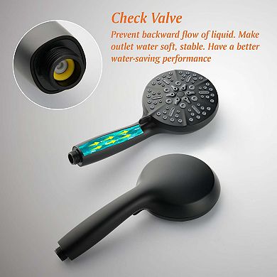 Wall Mount Single-Handle 7-Spray Tub and Shower Faucet with Handheld Shower Head, Valve Included