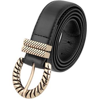 Women's Gold Buckle Vintage Belts Classic Waistband for Jeans Pants Dresses