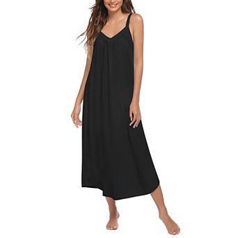 Ekouaer Womens Sleeveless Nightgown Full Slip Nightshirt Print Nightwear Full Length Loungewear