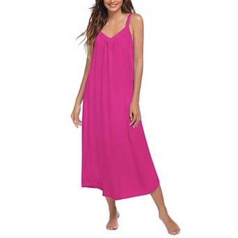 Ekouaer Womens Sleeveless Nightgown Full Slip Nightshirt Print Nightwear Full Length Loungewear