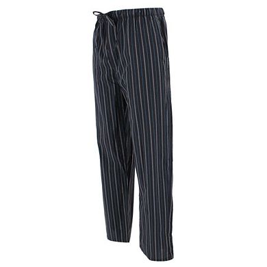 CTM Men's Cotton Poplin Striped Pajama Pants