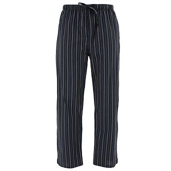 CTM Men's Cotton Poplin Striped Pajama Pants