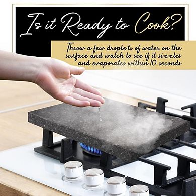 Nutrichef Cooking Stone Grill Set - Hot Lava Rock