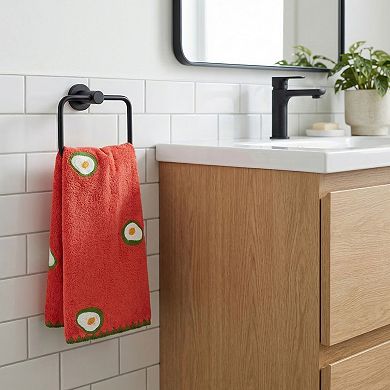 2 Pack Absorbent Quick Dry Hand Towels Cute Fruit Embroidered Decorative Bathroom Towels 13" x 29"