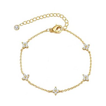 Clover CZ Bracelet, Lucky Hypoallergenic Gift