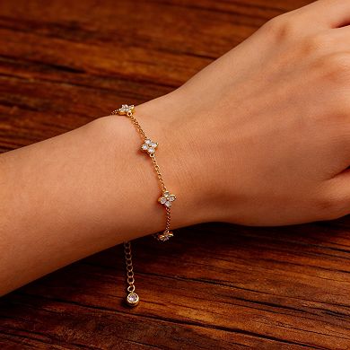 Clover CZ Bracelet, Lucky Hypoallergenic Gift