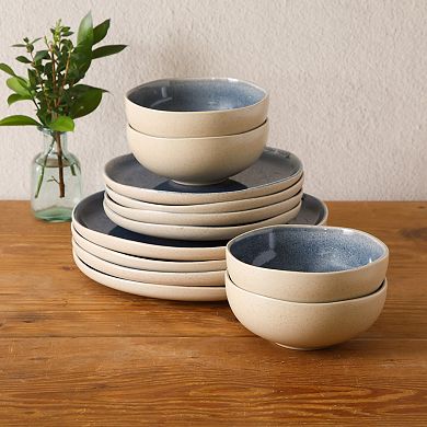 Gibson Elite Manila Bay 12pc Stoneware Dinnerware Set
