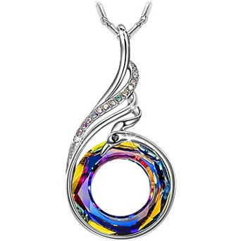 KSIZUIS Phoenix Necklace with Austrian Crystals - Symbol of Luck & Renewal, 18"+2" Chain