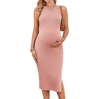 Ekouaer Women's Sleeveless Maternity Dress Summer Casual Pregnancy Dress for Daily Wearing or Baby