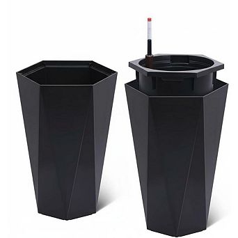 22.5" Tall Planter Set of 2, with Built-in Drainage and Water Level Gauge