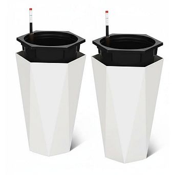 22.5" Tall Planter Set of 2, with Built-in Drainage and Water Level Gauge