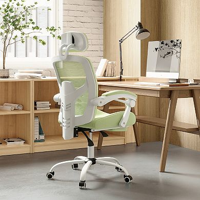 YIORTWO Ergonomic Office Chair with Footrest, Reclining Mesh High Back Swivel Chair