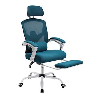 YIORTWO Ergonomic Office Chair with Footrest, Reclining Mesh High Back Swivel Chair