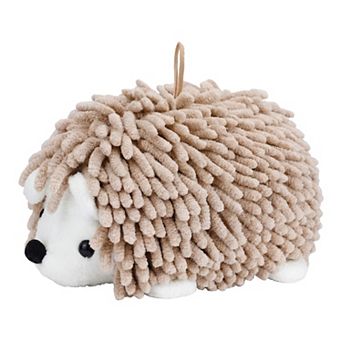 1 Pack Cute Animal Chenille Hanging Hand Towel, Absorbent Soft Bathroom Towel for Kitchen 6" x 10"