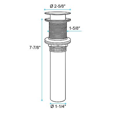 Pop-Up Sink Drain with Press-to-Open Stopper for Bathroom, Kitchen, Laundry