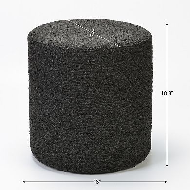 Modern Round Upholstered Ottoman
