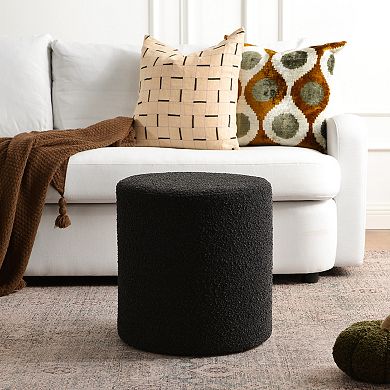Modern Round Upholstered Ottoman