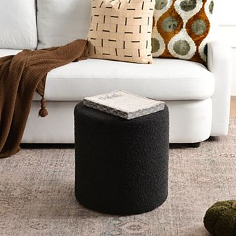 Modern Round Upholstered Ottoman