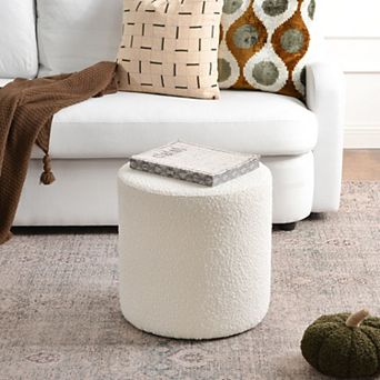 Modern Round Upholstered Ottoman