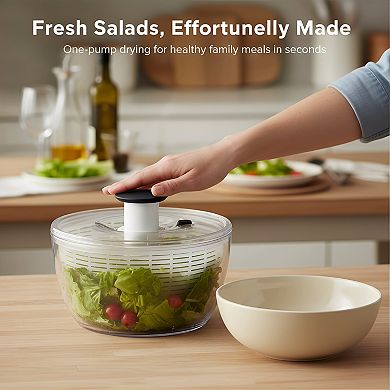 6.22-Quart Salad Spinner with Strainer, Multi-Purpose Fruit Vegetable Washer