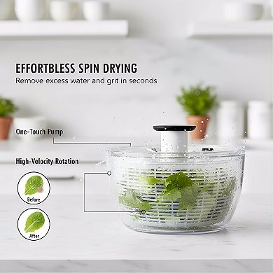 6.22-Quart Salad Spinner with Strainer, Multi-Purpose Fruit Vegetable Washer