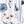 White Blue Floralprint