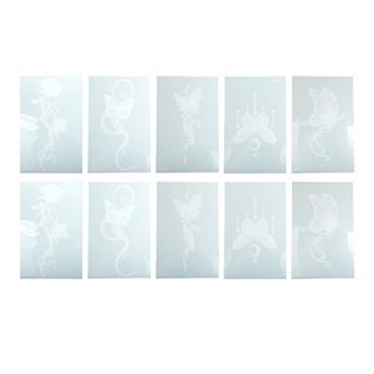 Personalized Butterfly Temporary Tatto White 10 pc