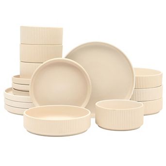 Gibson Elite Deerfield 16 pc Stoneware Reactive Glaze Dinnerware Set