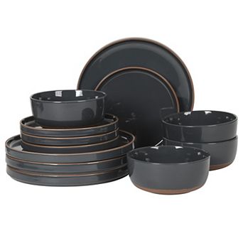 Gibson Elite Northrock 12 pc Stoneware Dinnerware Set