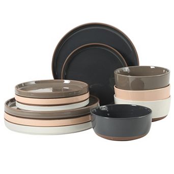 Gibson Elite Northrock 12 pc Stoneware Dinnerware Set