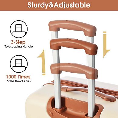 Hardshell Luggage Set 2 Piece Spinner Suitcases with Bag TSA Lock Lightweight