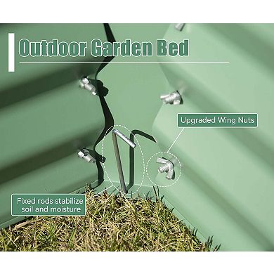 6 x 3 x 1 ft Galvanized Steel Raised Garden Bed Large Outdoor Metal Planter Box